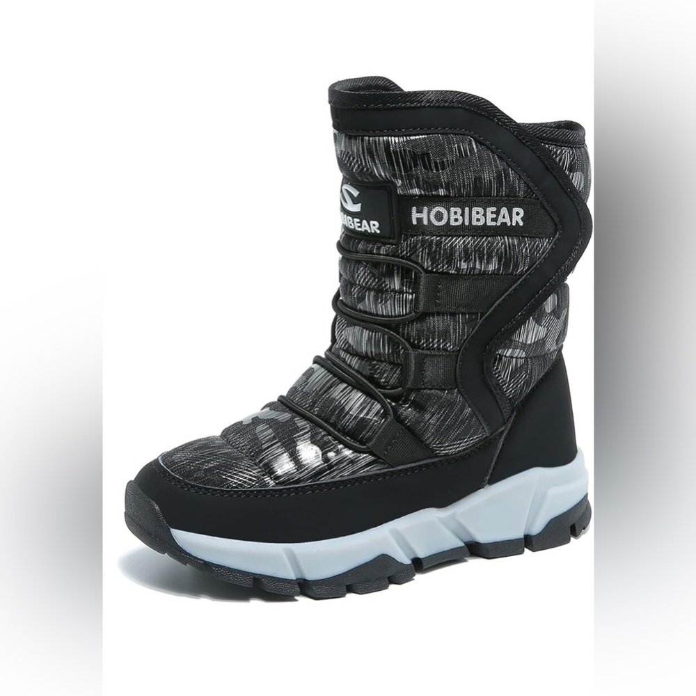 GUBARUN Boys Snow Boots Winter Waterproof Slip Resistant Cold Weather Size 4.5